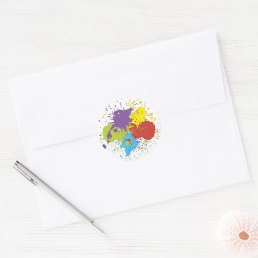 Stickers de peinture colorée amusant (Enveloppe)