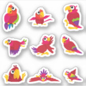 Stickers de perroquet mignons (Devant)