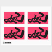 Stickers de personnage Lettré Danse (Feuille)