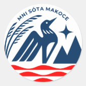 Stickers de phoque d'état du Minnesota patriotique (Devant)
