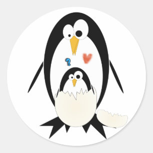 Stickers de pingouins d'incubation