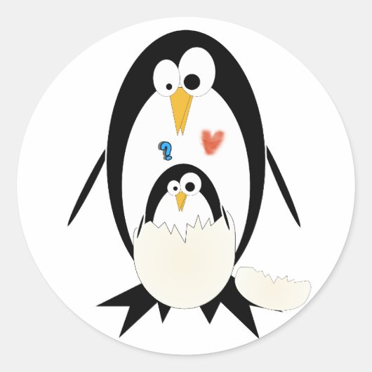 Stickers de pingouins d'incubation (Devant)