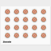Stickers de pizza ronde Retourner les étiquettes d (Feuille)