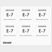 Stickers de plaisanterie E-7 authentique (Feuille)