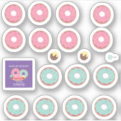 Stickers de planificateur de donuts turquoises et (Devant)