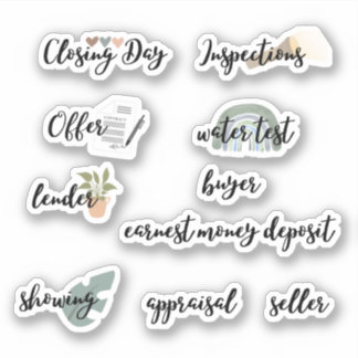 Stickers de planificateur immobilier