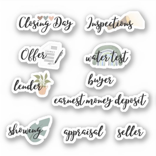 Stickers de planificateur immobilier (Devant)