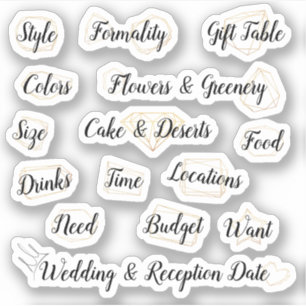 Stickers de planification mariage