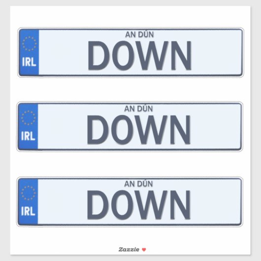 Stickers de plaque d'immatriculation irlandaise de (Feuille)