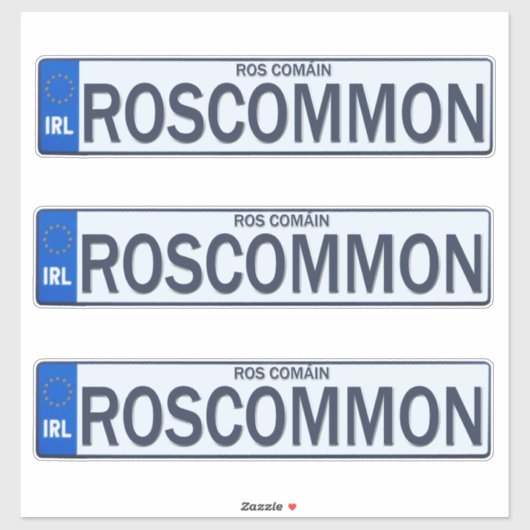 Stickers de plaque d'immatriculation irlandaise de (Feuille)