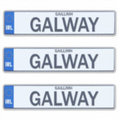 Stickers de plaque d'immatriculation irlandaise du (Devant)