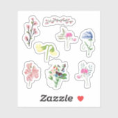 Stickers de pois doux (Feuille)