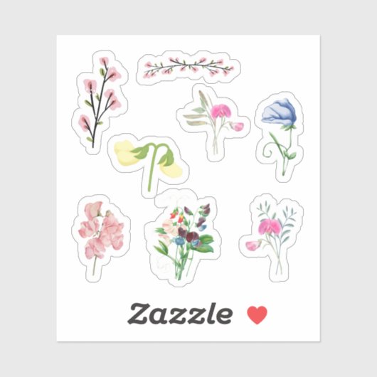 Stickers de pois doux (Feuille)