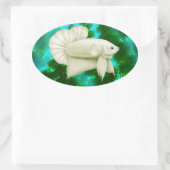 Stickers de poisson gros blanc Betta Splendens (Sac)