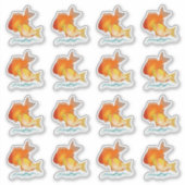 Stickers de poisson rouge transparent (Devant)