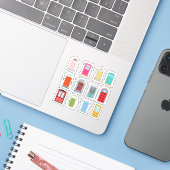 Stickers de porte avant (Ordinateur portable avec iPhone)