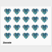 Stickers de porte de peinture bleu rustique (Feuille)