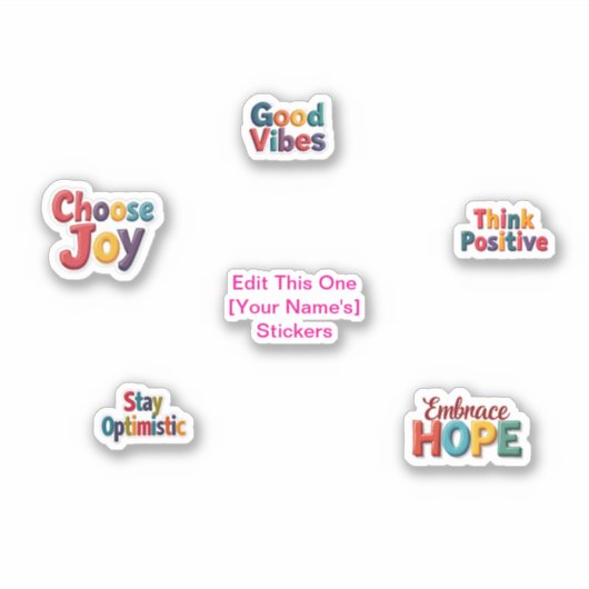 Stickers de position 3-D couleur vive (Devant)