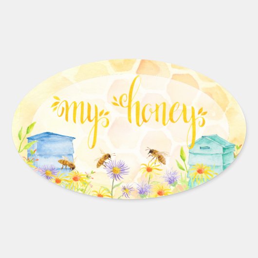 Stickers de pot de miel Apiary (Devant)