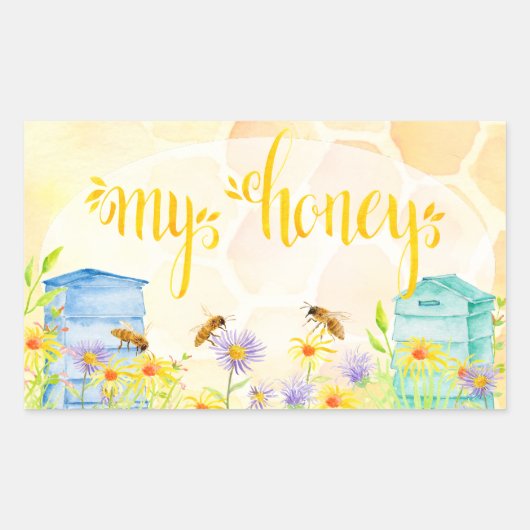 Stickers de pot de miel Apiary (Devant)