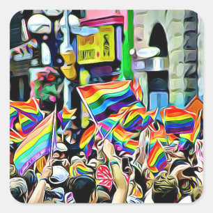 Stickers de protestation LGBT Rainbow et American 