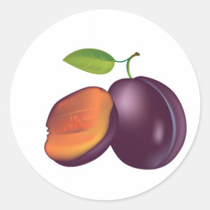 Stickers de prunes en tranches