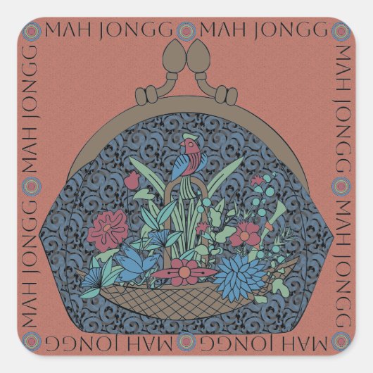 Stickers de purée à fleurs Mah Jongg (Devant)