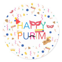 stickers de purim heureux