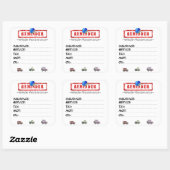 Stickers de rappel de service personnalisé (Feuille)