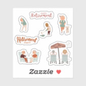 Stickers de retraite heureux (Feuille)