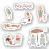 Stickers de retraite heureux (Devant)