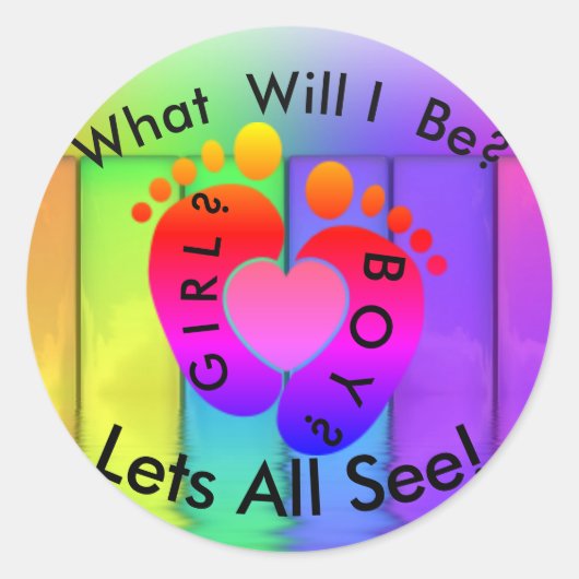 Stickers de révélation de genre (Devant)