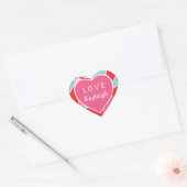 Stickers de Saint Valentin géométrique personnalis (Enveloppe)