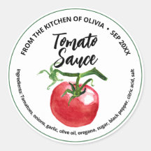 Stickers de sauce tomate sur mesure pour la canne
