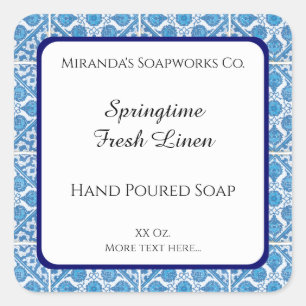 Stickers de savon modifiable en fleur de Cornflowe