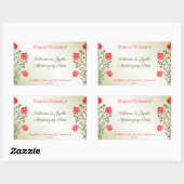 Stickers de savon ou d'artisanat rouge or (Feuille)