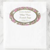 Stickers de savon personnalisés Rose blanc et Faux (Sac)