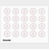 Stickers de scellage d'enveloppe mariage avec coeu (Feuille)