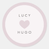 Stickers de scellage d'enveloppe mariage avec coeu (Devant)