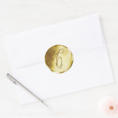 Stickers de scellés pour enveloppes d'or Monogram (Enveloppe)