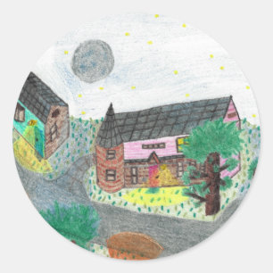 Stickers de scène de nuit magique
