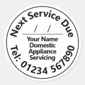 Stickers de service de chaudières domestiques (Devant)