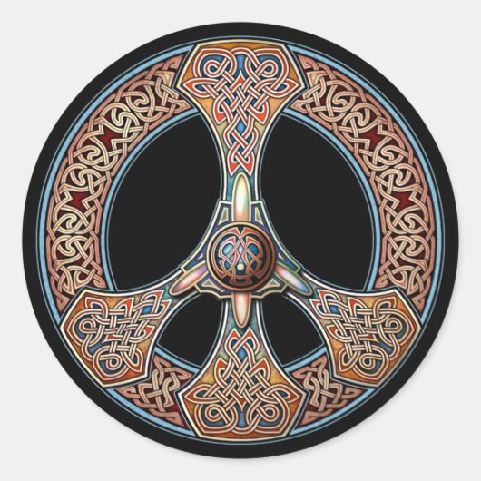 Stickers de signalisation de paix Knotwork (Devant)