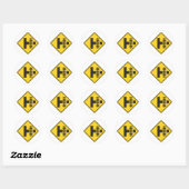 Stickers de signalisation routière de la voie ferr (Feuille)