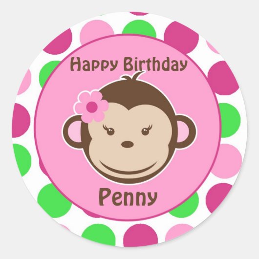 Stickers de singe Pointe Girl (Devant)