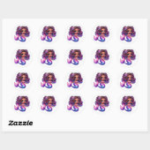 Stickers de sirène colorée (Feuille)