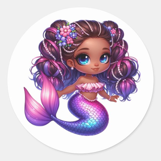 Stickers de sirène colorée (Devant)