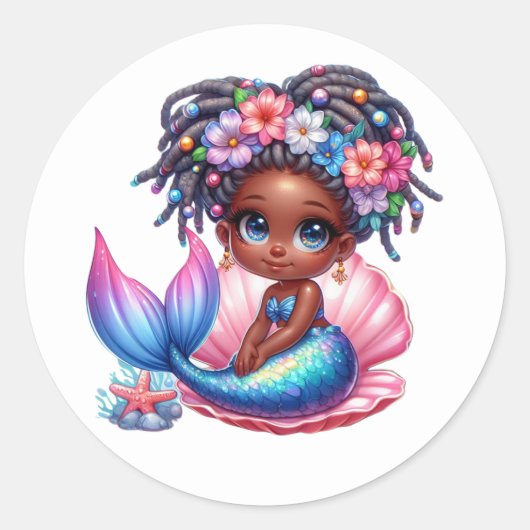Stickers de sirène colorée (Devant)