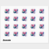 Stickers de sirène de couleur mignonne (Feuille)