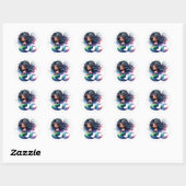 Stickers de sirène de couleur mignonne (Feuille)